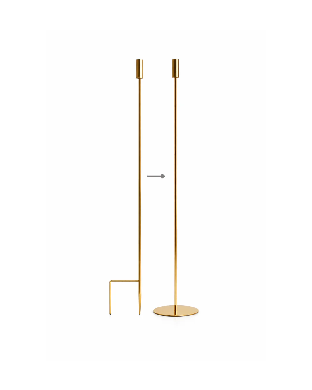 8-in-1 Convertible Candle Holder - Ground Stake & Floor Bases - Image 4