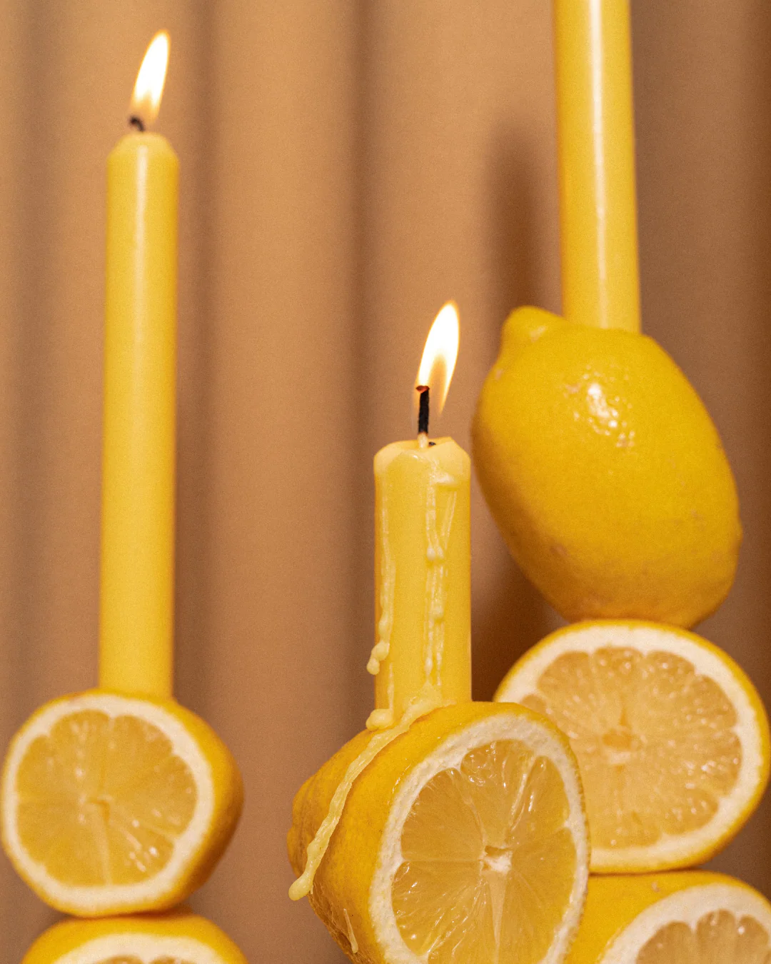 Lemon Yellow Cathedral Candles XXL - Image 2